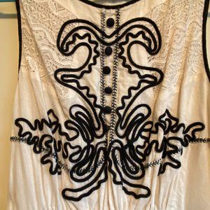 Anthropologie Leifnotes A-Line white/black dress